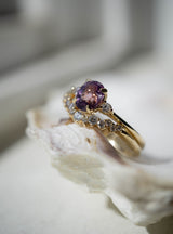 First Dance Ring - 1.09ct Oval Purple-Pink Sapphire 3-stone ring *SOLD