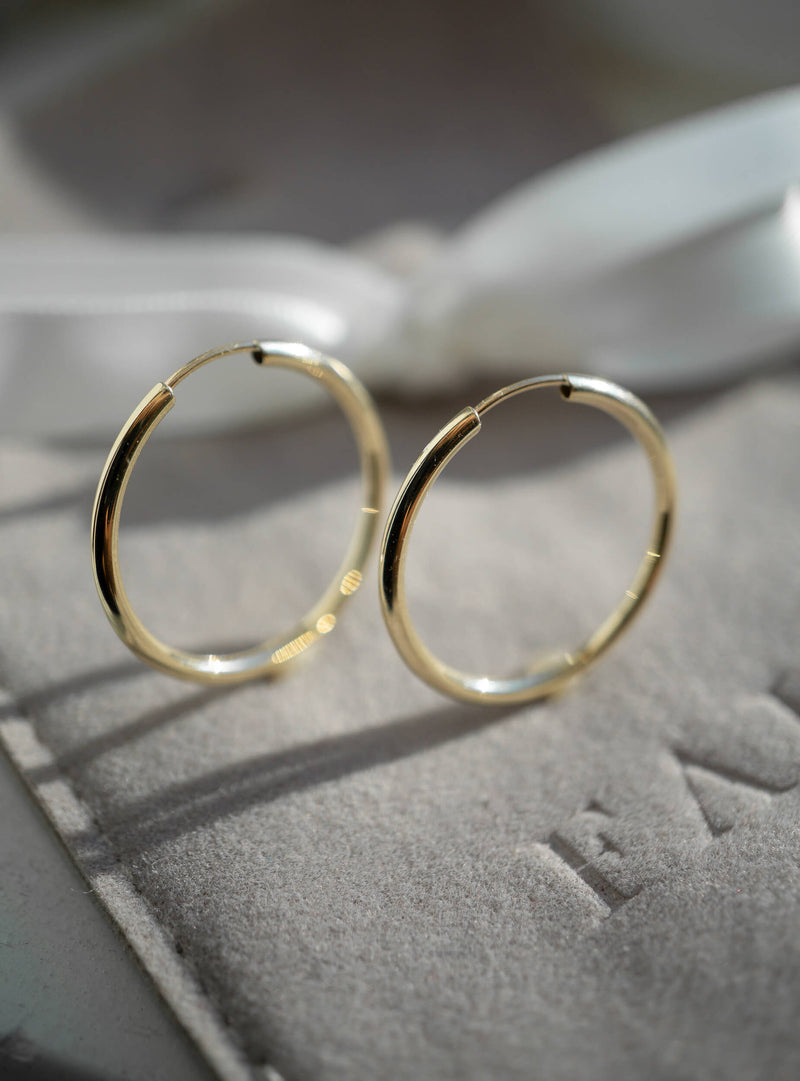 Large Hoops - 10K Yellow Gold