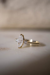 Soulmate Ring - 0.86ct Marquise Icy Salt & Pepper 3-stone Ring  *Ready-to-Ship