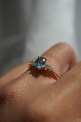 1.19ct Teal-Blue Oval Sapphire Ring *Ready-to-Ship