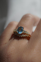 1.19ct Teal-Blue Oval Sapphire Ring *Ready-to-Ship