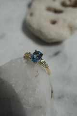 1.19ct Teal-Blue Oval Sapphire Ring *Ready-to-Ship