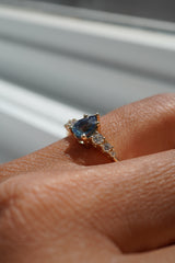 0.79ct Teal-Blue Pear Sapphire Ring *Ready-to-Ship