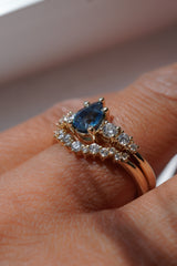 0.79ct Teal-Blue Pear Sapphire Ring *Ready-to-Ship