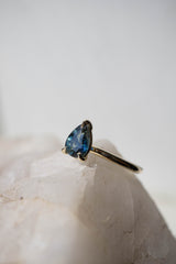 1.20ct Teal Ocean Blue Pear Sapphire Solitaire *Ready-to-Ship