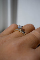 1.04ct Round Salt & Pepper Diamond Solitaire Engagement Ring *Ready-to-Ship