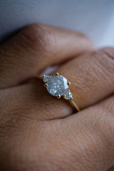 First Dance - 1ct Salt & Pepper 3-stone Ring *Ready-to-Ship