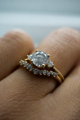 First Dance - 1ct Salt & Pepper 3-stone Ring *Ready-to-Ship