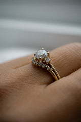 First Dance - 1ct Salt & Pepper 3-stone Ring *Ready-to-Ship