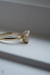 Hidden Halo - 1.32ct Elongated Cushion Lab Diamond Solitaire Engagement Ring *Ready-to-Ship