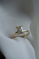 Hidden Halo - 1.32ct Elongated Cushion Lab Diamond Solitaire Engagement Ring *Ready-to-Ship