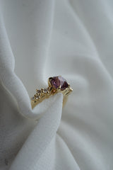 1ct Natural Peachy-Pink Sapphire Engagement Ring *Ready-to-Ship