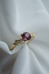 1ct Natural Peachy-Pink Sapphire Engagement Ring *Ready-to-Ship