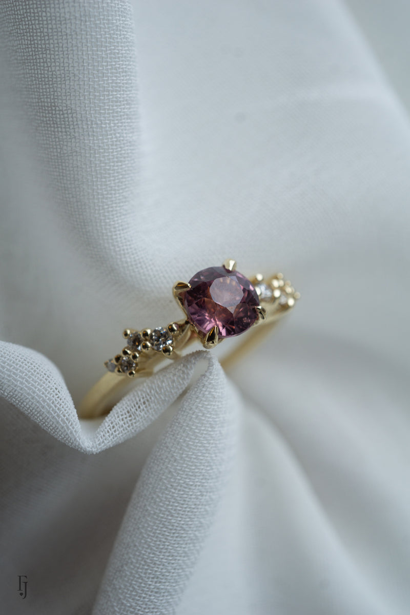 1ct Natural Peachy-Pink Sapphire Engagement Ring *Ready-to-Ship