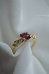 1ct Natural Peachy-Pink Sapphire Engagement Ring *Ready-to-Ship