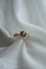 1ct Natural Peachy-Pink Sapphire Engagement Ring *Ready-to-Ship