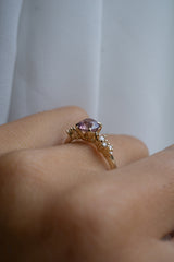 1ct Natural Peachy-Pink Sapphire Engagement Ring *Ready-to-Ship