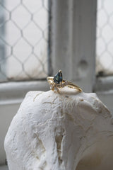 0.9ct Natural Teal Blue-Green Pear Sapphire Solitaire *Ready-to-Ship