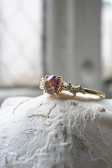 1ct Natural Peachy-Pink Sapphire Engagement Ring *Ready-to-Ship