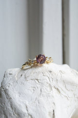 1ct Natural Peachy-Pink Sapphire Engagement Ring *Ready-to-Ship
