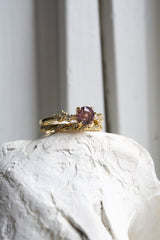 1ct Natural Peachy-Pink Sapphire Engagement Ring *Ready-to-Ship