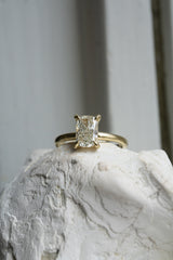 Hidden Halo - 1.32ct Elongated Cushion Lab Diamond Solitaire Engagement Ring *Ready-to-Ship