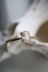 1.01ct Solitaire Oval Light Champagne Natural Diamond Engagement Ring *Ready-to-Ship