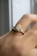 1.01ct Solitaire Oval Light Champagne Natural Diamond Engagement Ring *Ready-to-Ship