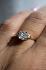 First Dance - 1ct Salt & Pepper 3-stone Ring *Ready-to-Ship
