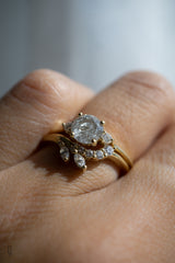 First Dance - 1ct Salt & Pepper 3-stone Ring *Ready-to-Ship