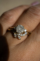 First Dance - 1ct Salt & Pepper 3-stone Ring *Ready-to-Ship