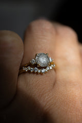 First Dance - 1ct Salt & Pepper 3-stone Ring *Ready-to-Ship