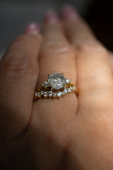 First Dance - 1ct Salt & Pepper 3-stone Ring *Ready-to-Ship