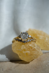 First Dance - 1ct Salt & Pepper 3-stone Ring *Ready-to-Ship