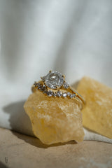First Dance - 1ct Salt & Pepper 3-stone Ring *Ready-to-Ship