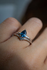 0.82ct Teal Blue Pear Sapphire Solitaire *Ready-to-Ship