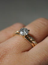 Hidden Stars - 0.84ct Round Salt & Pepper Diamond Solitaire Engagement Ring *SOLD