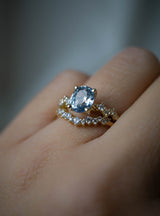 1.53ct Pale Blue Oval Sapphire AAA Engagement Ring *SOLD