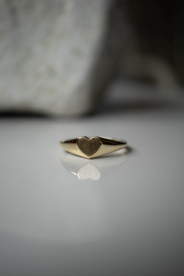 Engravable Heart Signet Ring *Made-to-Order