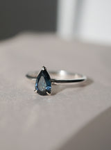 0.95ct Teal Ocean Blue Pear Sapphire Solitaire *SOLD
