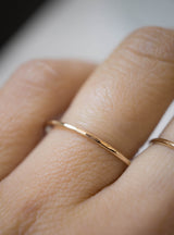 Hammered Stacker - 14K Yellow Gold-Fill