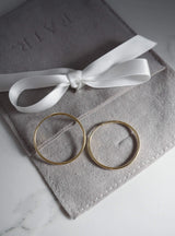 Large Hoops (Thin) - 10K Yellow Gold