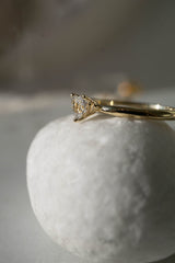 White Sapphire Lovenote Heart Ring *Made-to-Order