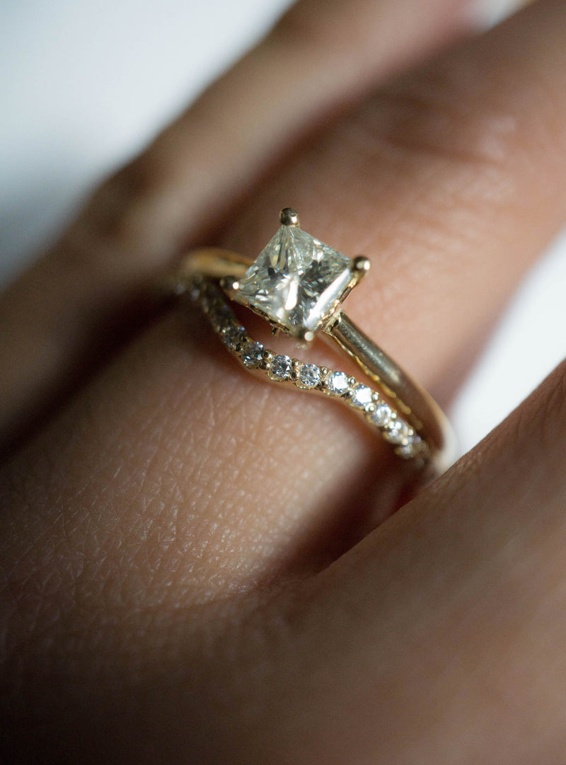 Hidden Stars - 0.63ct Champagne Princess-Cut Engagement Ring *SOLD