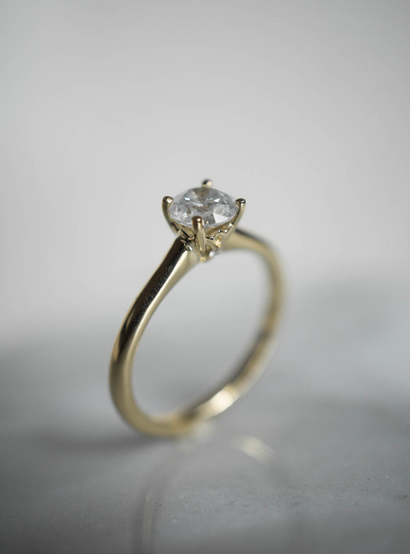 Hidden Stars - 0.71ct Round Salt & Pepper Diamond Engagement Ring *SOLD