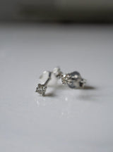 Champagne Diamond White Gold Studs *Made-to-Order