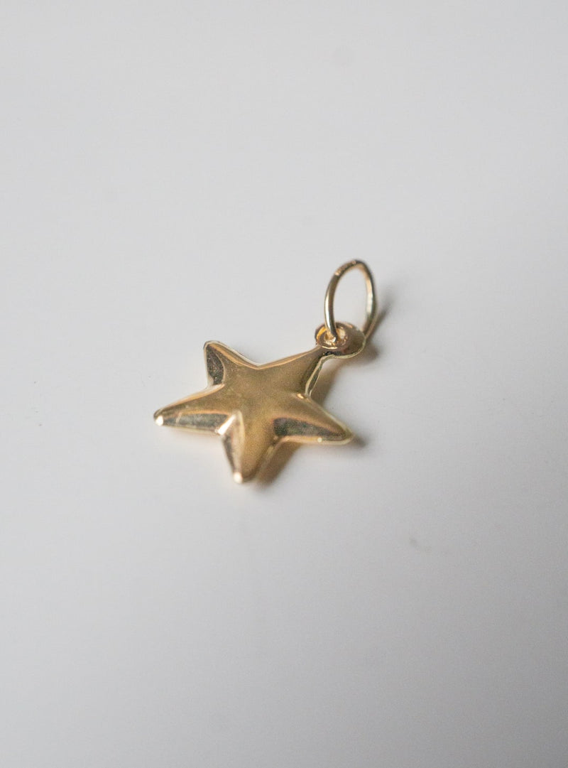Gold Filled 9mm Puffy Star Charm