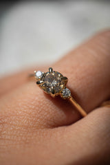 First Dance - 0.64ct Honey Champagne Natural Diamond 3-stone Ring *SOLD