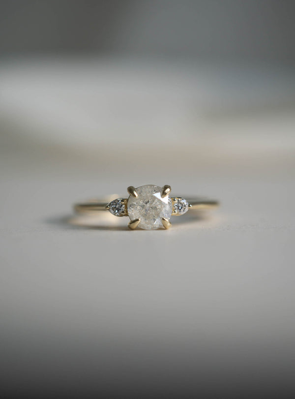 First Dance - 0.72ct Icy Salt & Pepper Diamond 3-stone Ring *SOLD