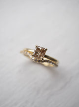 0.7ct Champagne Asscher Solitaire Engagement Ring *SOLD